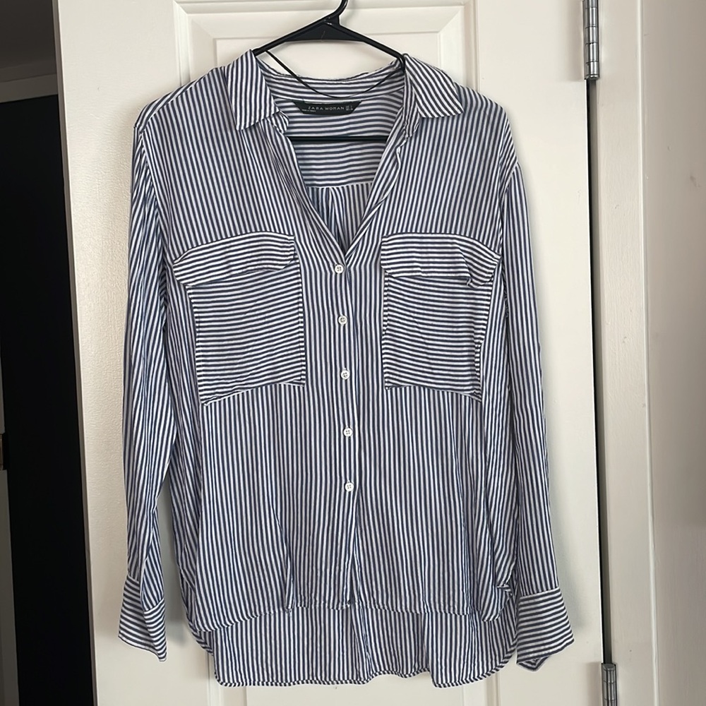 Zara Striped Button Down